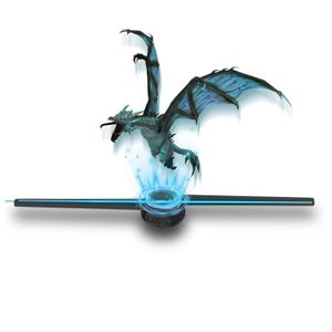 Missyou Ventilador holográfico 3D, ventilador holográfico de 19.7 in, proyector holográfico LED de