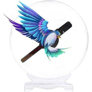 Ventilador 3D hologram de 7.9 pulgadas, ventilador holográfico WiFi de 7.9 pulgadas con cubierta,