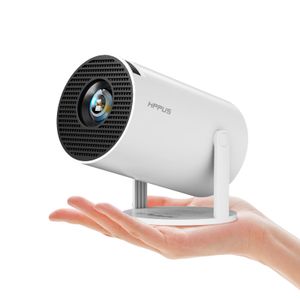 [Soporte ajustable de 180°] Mini proyector portátil inteligente con WiFi y Bluetooth, Keystone