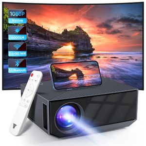 Proyector con WiFi y Bluetooth, 2025, 20000 lúmenes, 600 ANSI nativo, Full HD, 1080P, proyector de