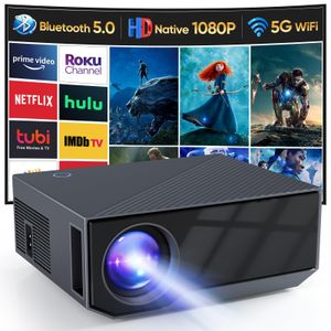 Proyector con WiFi y Bluetooth, Wielio 18000L 4K compatible con proyector de video portátil para el
