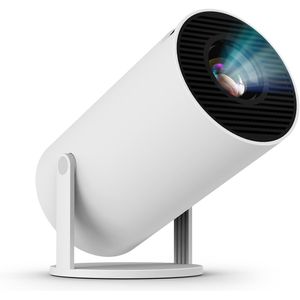 Mini proyector con WIFI 6 y Bluetooth, soporte 4K 1080P, portátil, giratorio en 180°, pantalla de