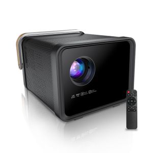 Proyector inteligente, proyector estéreo Cwowdefu 1080P con Auto-Keystone, enfoque automático,