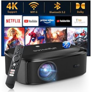 Proyector 4K con Wifi y Bluetooth, proyector de películas ELEPHAS para exteriores con NETFLIX/Prime