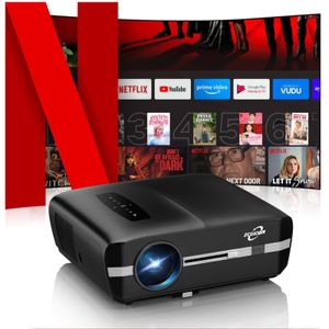 Proyector diurno inteligente 4K UHD con NETFLIX, enfoque automático ANSI 1350, HDR10+, altavoz