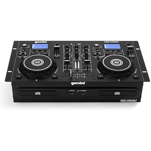 Gemini Sound CDM-4000BT Stand Alone Bluetooth Streaming Profesional DJ Dual Deck Media Player