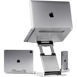 LIFELONG Soporte para computadora portátil para escritorio, altura ajustable de hasta 20 pulgadas,