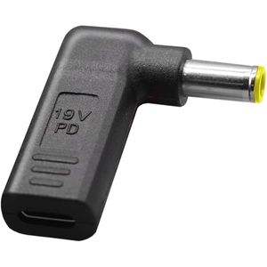 100W Tipo C a 0.217x0.067 in DC Conector, 0.217 x 0.067 in DC Adaptador USB C Soporte 19V Hecho para