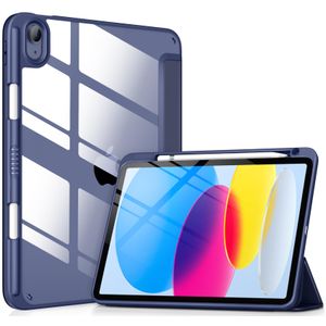 DTTOCASE - Funda para iPad de 10.ª generación de 2022, 10.9”, reverso transparente y marco de