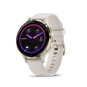 Garmin Venu 3S - Reloj inteligente con bisel de acero inoxidable dorado suave, pantalla táctil