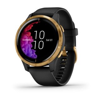 Garmin Venu, reloj inteligente GPS con pantalla táctil brillante, cuenta con música, monitoreo de
