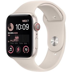 Apple Reloj SE (2ª generación) (GPS + celular, 1.575 pulgadas) - Caja de aluminio Starlight con