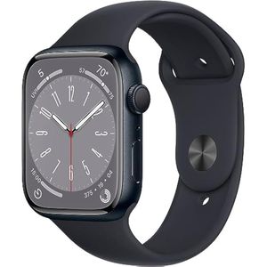 Apple Reloj Serie 8 [GPS + celular, 1.77 pulgadas] Caja de aluminio medianoche con correa deportiva