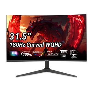 acer Nitro 31.5 pulgadas WQHD 2560 x 1440 1500R Monitor curvo para juegos de PC | AMD FreeSync |