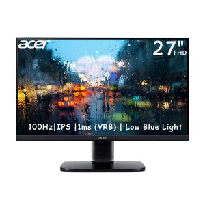 acer Monitor de oficina para juegos FHD de 27 pulgadas, sin bordes de 3 lados, 100 Hz, AMD FreeSync,