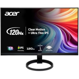 Acer R240HY bidx de 23.8 pulgadas IPS HDMI DVI VGA (1920 x 1080) monitor panorámico, negro