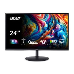 Acer SH242Y Ebmihx 23.8" FHD 1920x1080 Monitor de computadora IPS ultrafino AMD FreeSync 100Hz