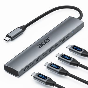 Acer Hub USB C, divisor tipo C de 10 Gbps con 4 puertos USBC 3.2, adaptador multipuerto tipo C de