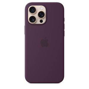 Apple Funda de silicona para iPhone 16 Pro Max con MagSafe y control de cámara, color ciruela