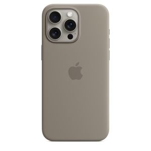 Apple - Funda de silicona para iPhone 15 Pro Max con MagSafe, arcilla