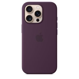 Apple Funda de silicona para iPhone 16 Pro con MagSafe y control de cámara, color ciruela