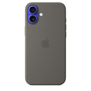 Apple Funda de silicona para iPhone 16 Plus con MagSafe y control de cámara, color gris piedra