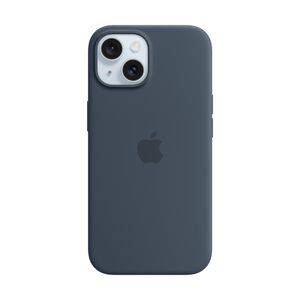 Apple Funda de silicona para iPhone 15 Plus con MagSafe - Azul tormenta