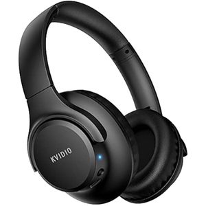 KVIDIO - Auriculares Bluetooth sobre la oreja, 55 horas de reproducción, auriculares inalámbricos