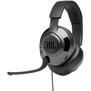 JBL Quantum 200 - Auriculares con cable para videojuegos, color negro, grande