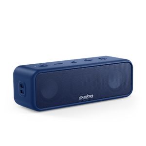Soundcore 3 altavoces Bluetooth con sonido estéreo, controladores de diafragma de titanio puro,