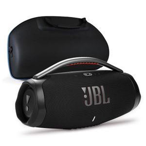 JBL Boombox 3 - Paquete de altavoz Bluetooth portátil con divvi! Funda protectora rígida - Negro