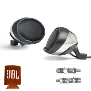 JBL Cruise PWSSPKCRUISECHAM - Kit de altavoces de manillar Bluetooth impermeables cromados con kit