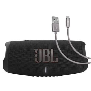 JBL Charge 5 (negro) + paquete con Case Logic trenzado USB tipo C Carga y sincronización (6 pies,
