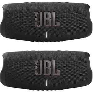 JBL Charge 5 - Altavoz Bluetooth portátil impermeable - Negro/Negro (par)