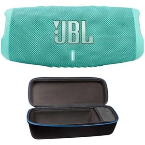 JBL Charge 5 - Paquete de altavoz portátil Bluetooth inalámbrico e impermeable con divvi!, funda