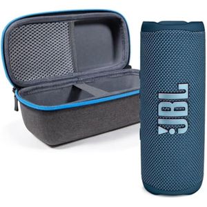 JBL Flip 6 (azul) + paquete con divvi! Funda protectora rígida