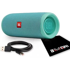 JBL Flip 5: Altavoz Bluetooth inalámbrico portátil, impermeable IPX7 - Verde azulado