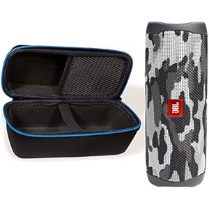 JBL Flip 5 (camuflaje negro) + paquete con divvi! Funda protectora rígida