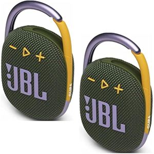 JBL Paquete de 2 altavoces Bluetooth de audio inalámbrico impermeables con clip 4 (verde)