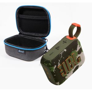 JBL Altavoz Bluetooth portátil GO 4 y funda rígida protectora divvi GO - Camo