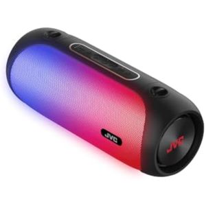 JVC Altavoz inalámbrico portátil iluminado con salidas máximas de 30 W, sonido dinámico, Bluetooth