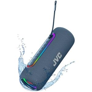 JVC Altavoz inalámbrico portátil iluminado con salidas máximas de 20 W, sonido dinámico, Bluetooth
