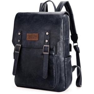 Wrangler Mochila unisex de cuero vegano para portátil, marino, Classic