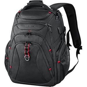 KROSER Mochila de viaje para laptop de 17.3 pulgadas, XL, mochila para computadora con carcasa dura,