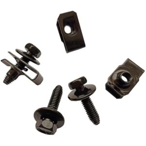 Pernos de cabeza hexagonal M6-0.039x0.906 in con arandela y tuercas de clip, 20 juegos (20+20