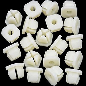 Rexka Tuercas de tornillo de parrilla de nailon de 20 ps # 8 Tamaño del tornillo para GM 3893980