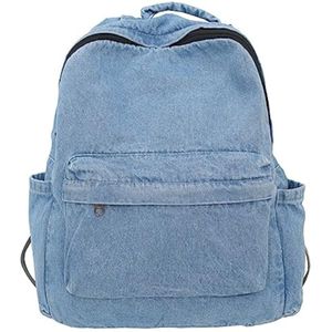 MaxxCloud Mochila vintage de mezclilla para computadora portátil, estilo casual, de lona, ligera,