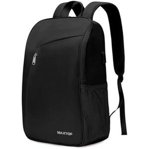 MAXTOP Mochila para laptop, mochila de viaje universitaria con puerto de carga USB, resistente al