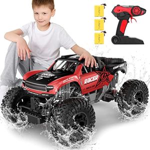 Camiones RC 4x4 Offroad impermeables – Coche grande de control remoto anfibio a escala 1:12,
