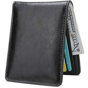 Cartera de bolsillo frontal para hombre, con bloqueo RFID, S